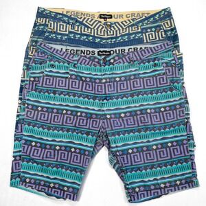 PINK DOLPHIN Men's Size 40 Aztec Tribal Pattern Casual Board Chino Shorts BUNDLE